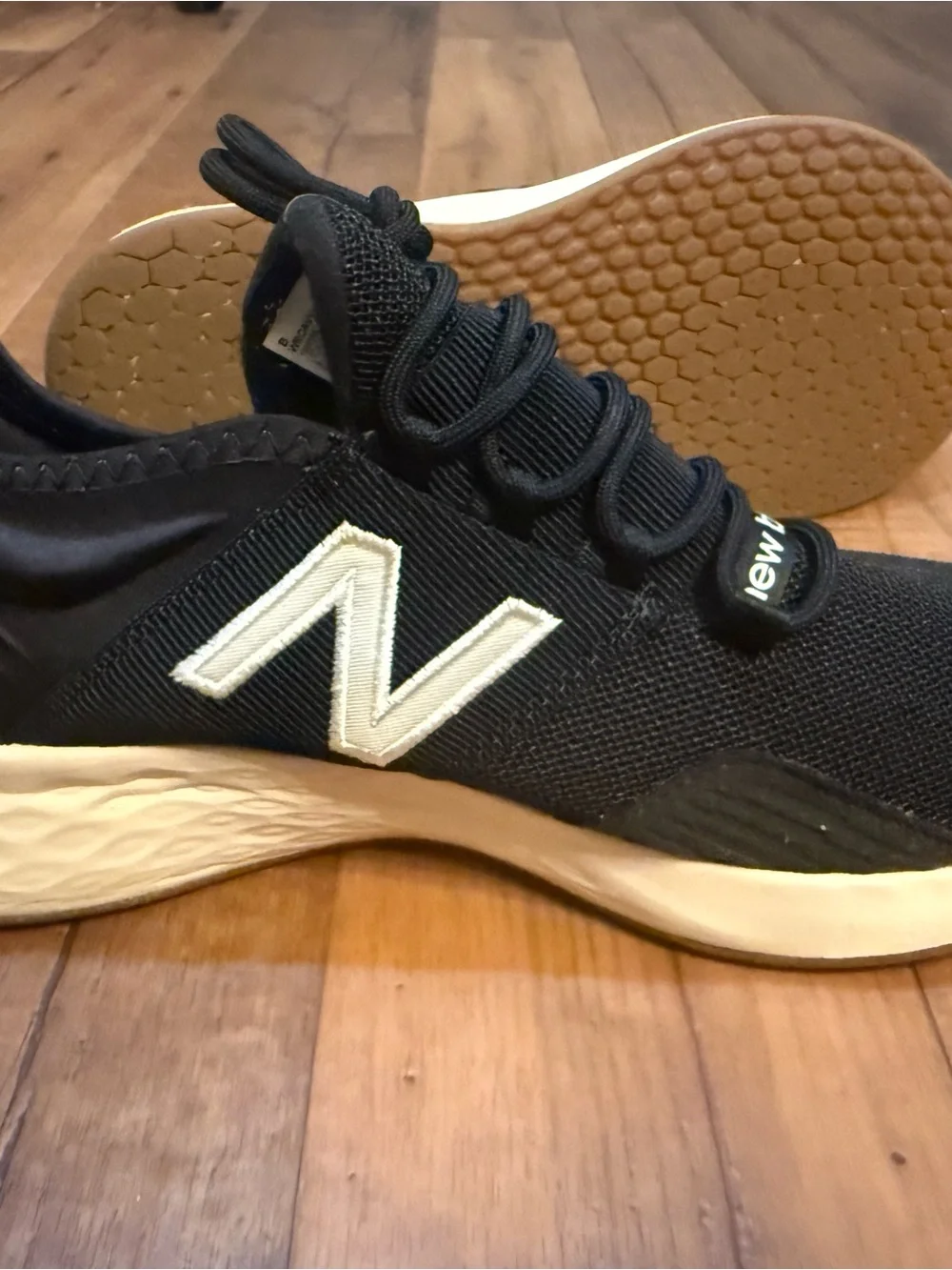 New Balance Black Sneakers with White N Logo